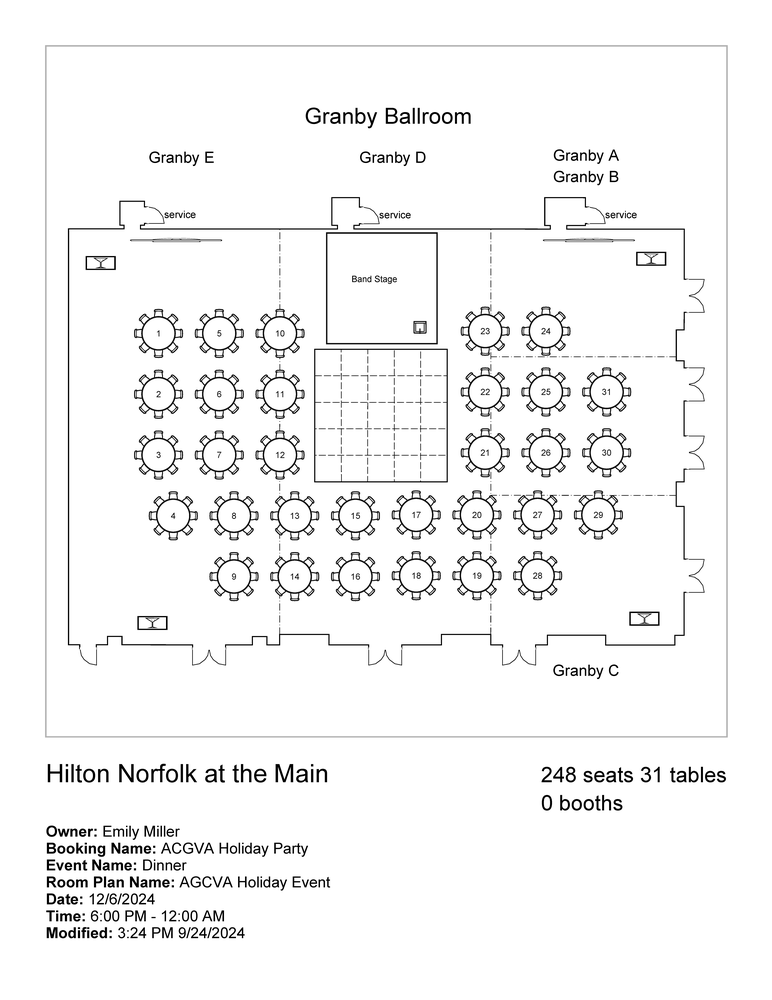 Venue Layout